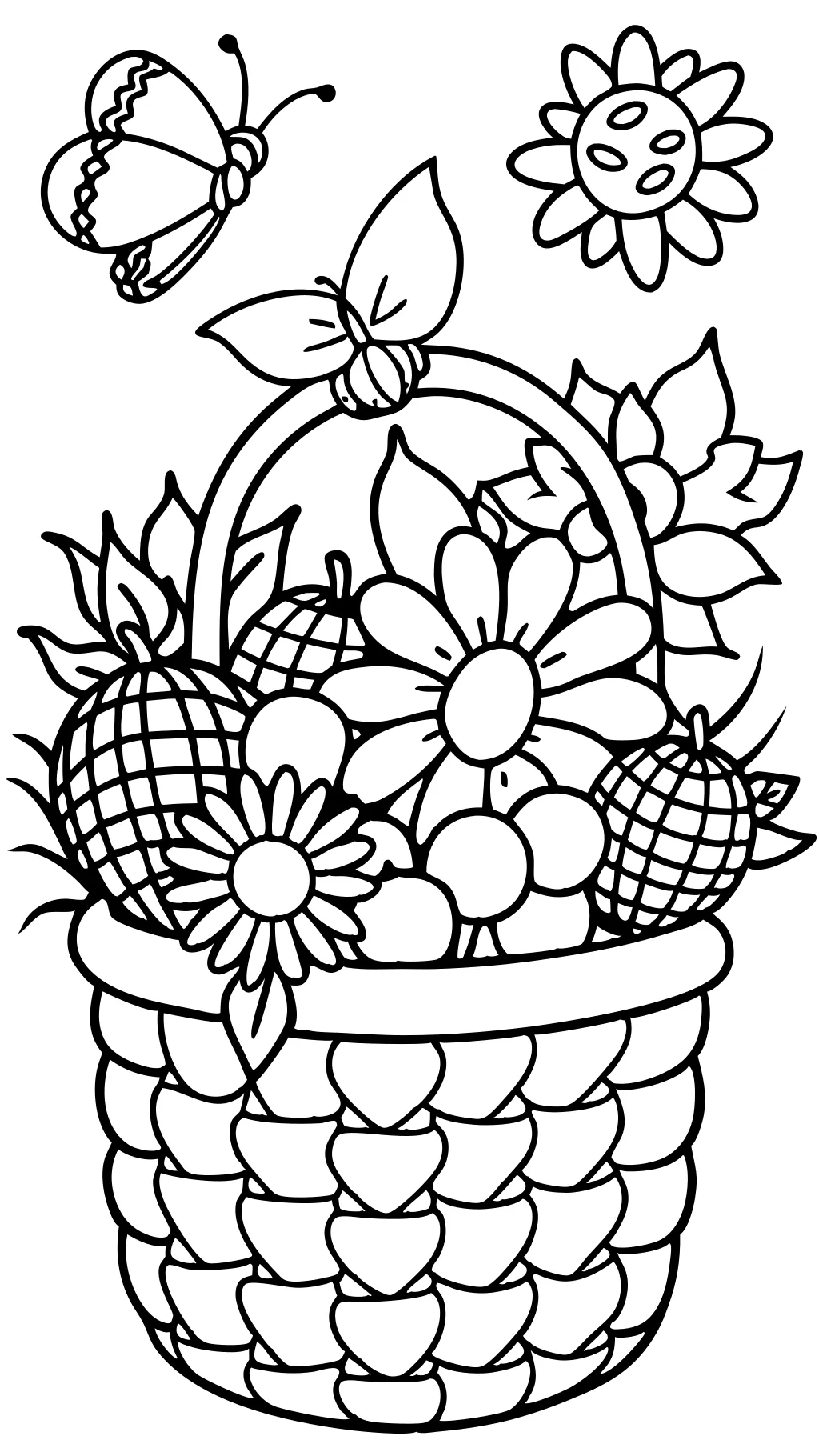 basket coloring page